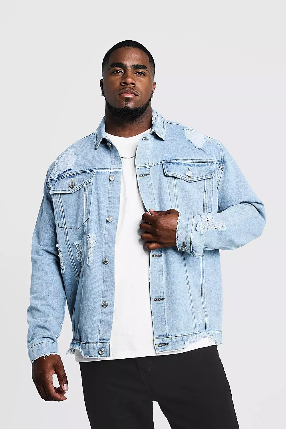 Tall size denim on sale jackets